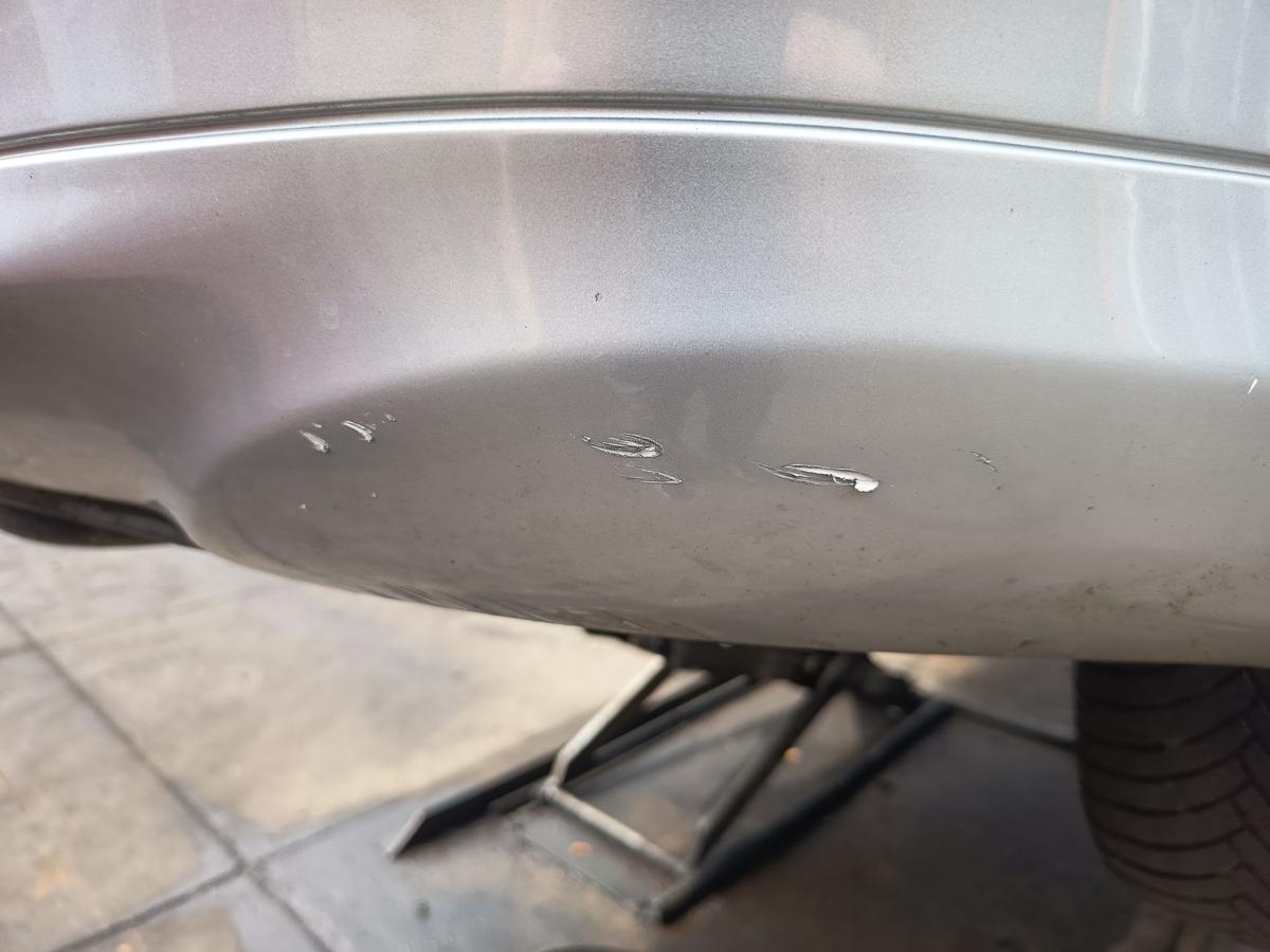 Mercedes CL203 original Sto&szlig;stange F&auml;nger hinten Heck 775 Iridiumsilber Bj 2006
