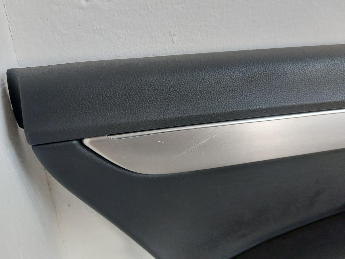 VW Passat 3C B7 Variant T&uuml;reverkleidung hinten links Leder schwarz T&uuml;rpappe