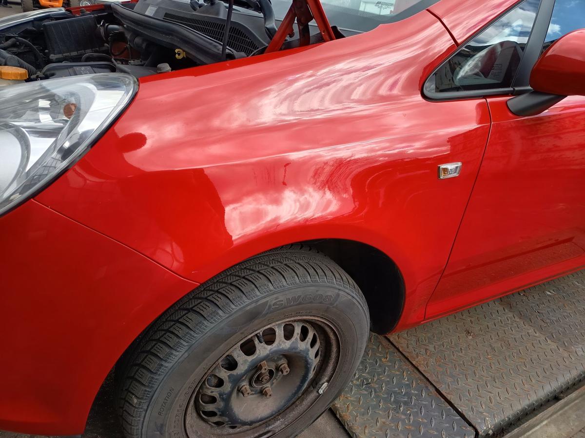 Opel Corsa D original Kotfl&uuml;gel links Z547 Magmarot vor Facelift Bj 2009
