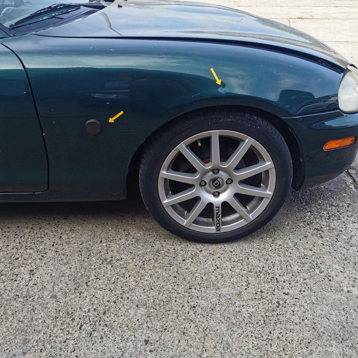 Mazda MX5 NB Kotflügel Fender Seitenwand vorn rechts 18J Grace Green Perl