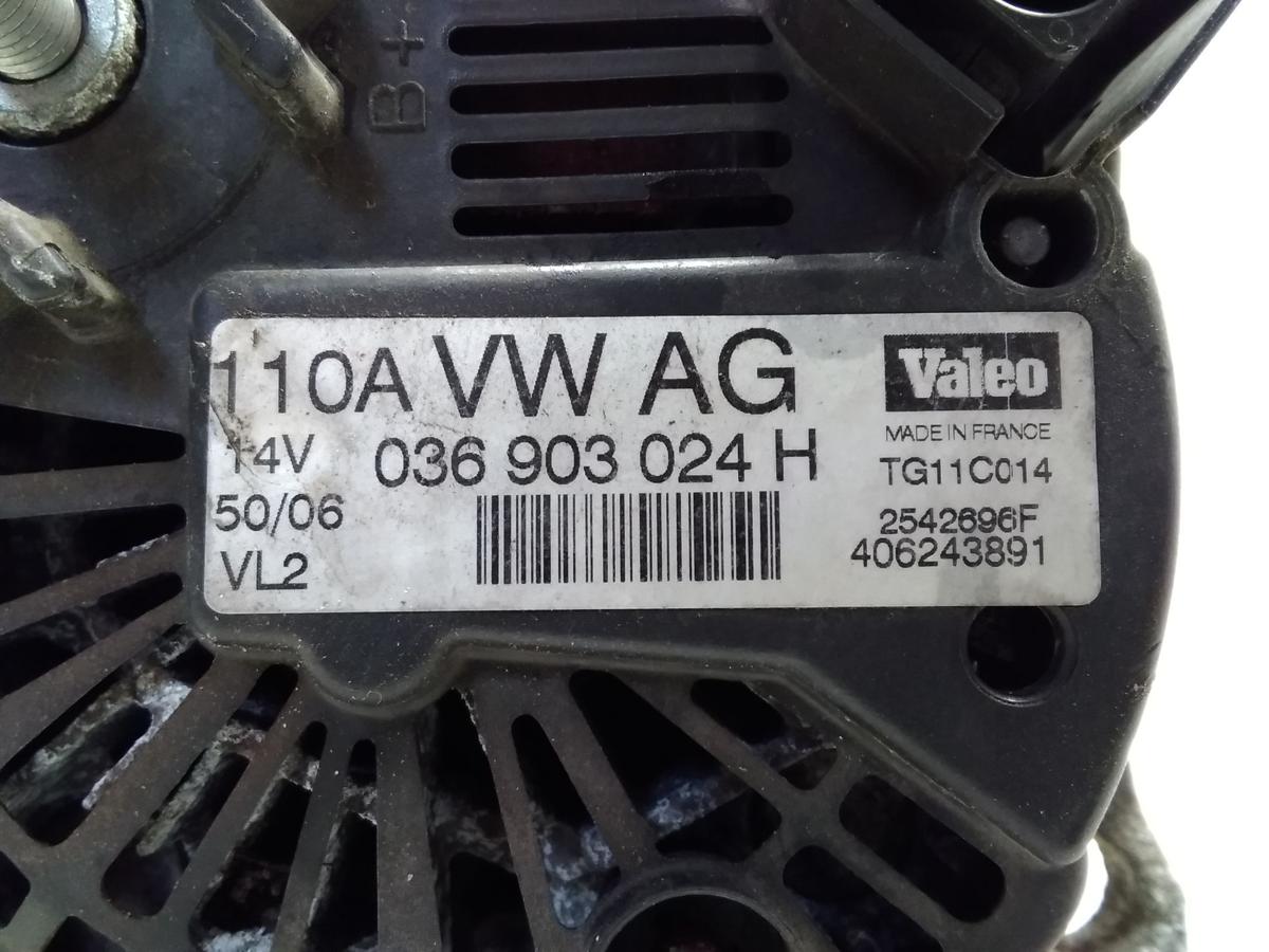 VW Golf Plus 5M original Lichtmaschine Generator 110A 1.4 59kw BUD Valeo BJ2007