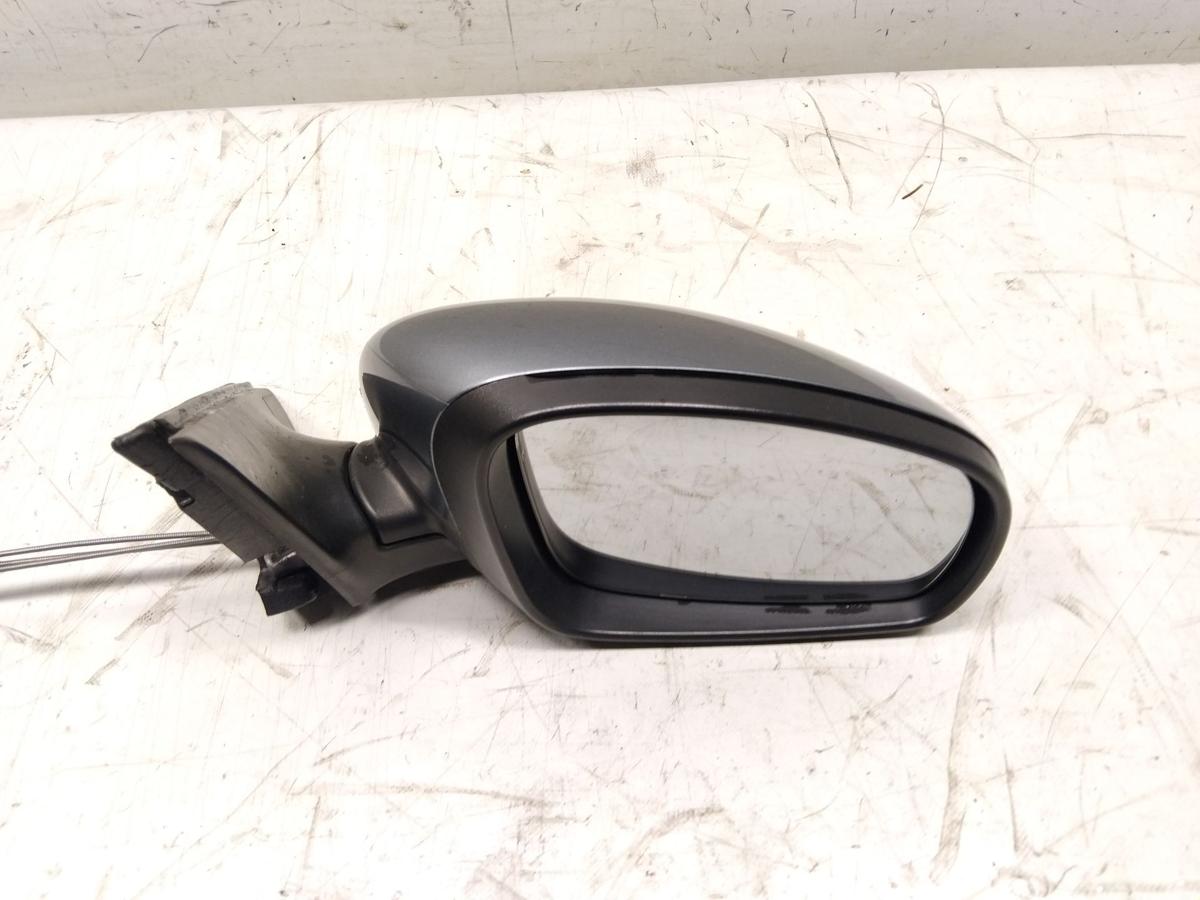 Skoda Fabia 2 5J Facelift orig Au&szlig;enspiegel rechts manuell BJ2013 LF8L Platingrau