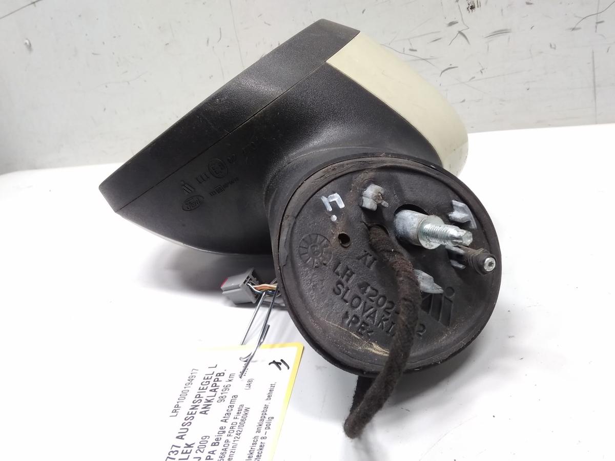 Ford Fiesta JA8 original Au&szlig;enspiegel links elektrisch anklappbar 8polig BJ2009