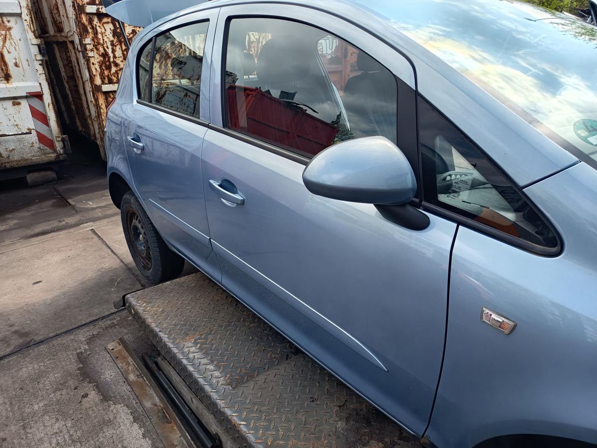 Opel Corsa D 5t&uuml;rer original T&uuml;r vorn rechts Beifahrer Z21C Aeroblau Bj 2007