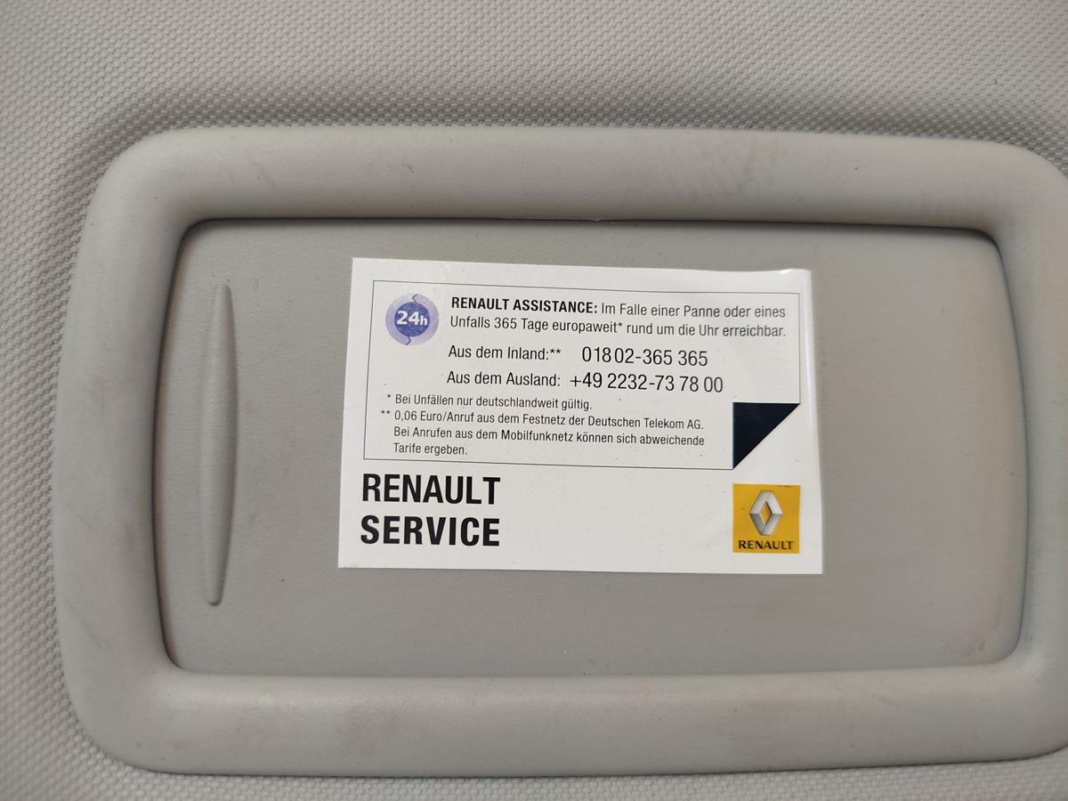 Renault Megane III 3 Sonnenblende vorn links mit Spiegel Fahrerseite grau beige