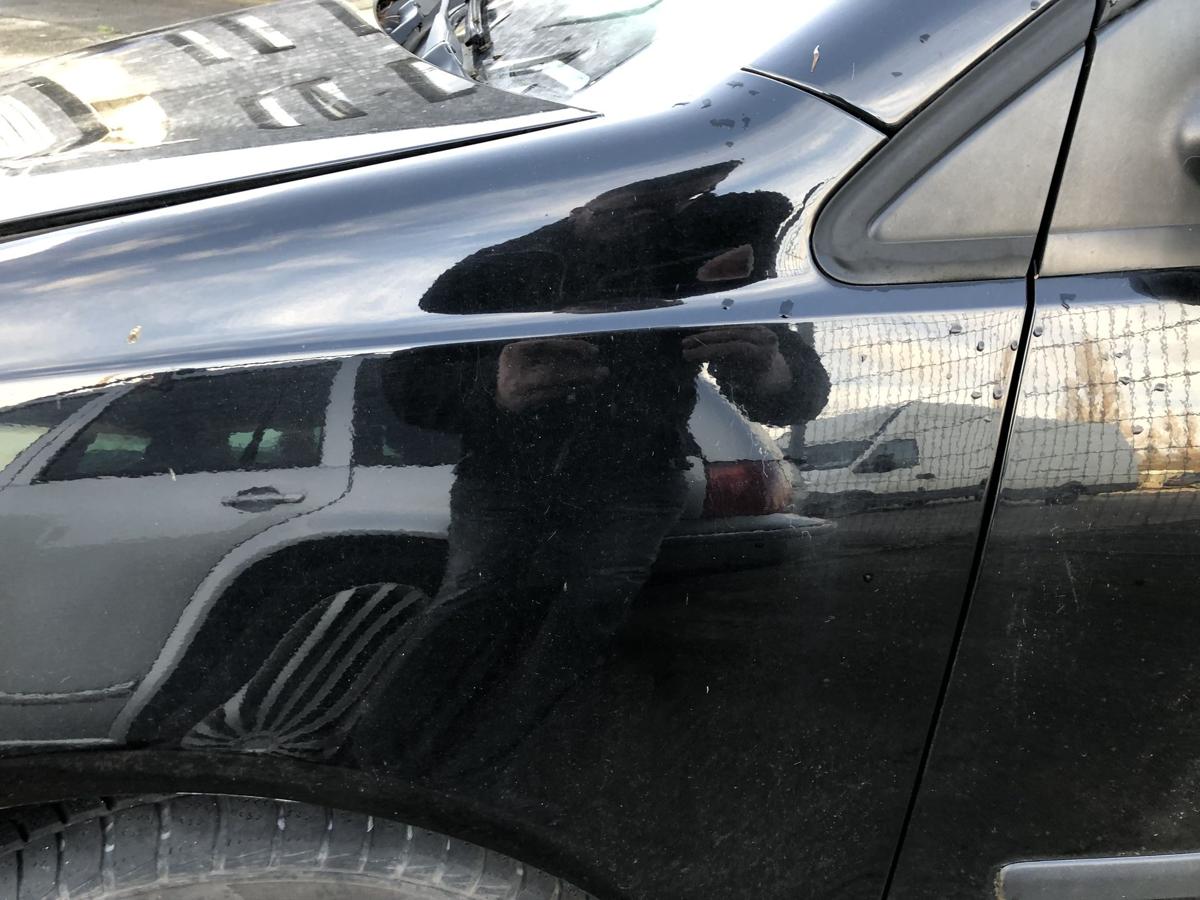 VW Polo 9N3 ab 05 Kotfl&uuml;gel vorn links Fender L041 Billantschwarz Kratzer Dellen