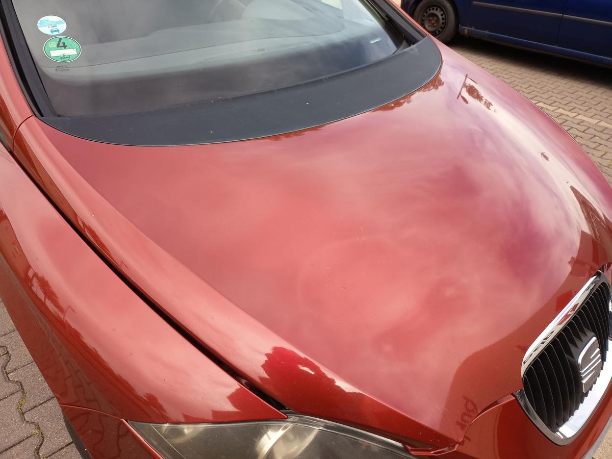 Seat Leon 1P original Motorhaube Frontdeckel LS3X Rojo Rubi Perlado Met. ab 2005