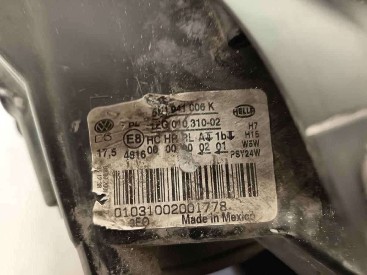 VW Golf VI Variant 1KM originaler Scheinwerfer vorn rechts Halogen Bj 2009