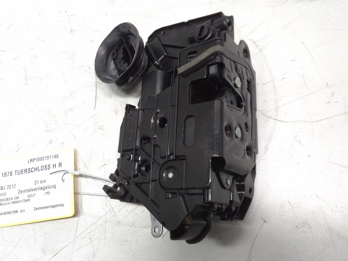 VW Golf 6 original Türschloss hinten rechts 5K4839016M mit ZV BJ2012