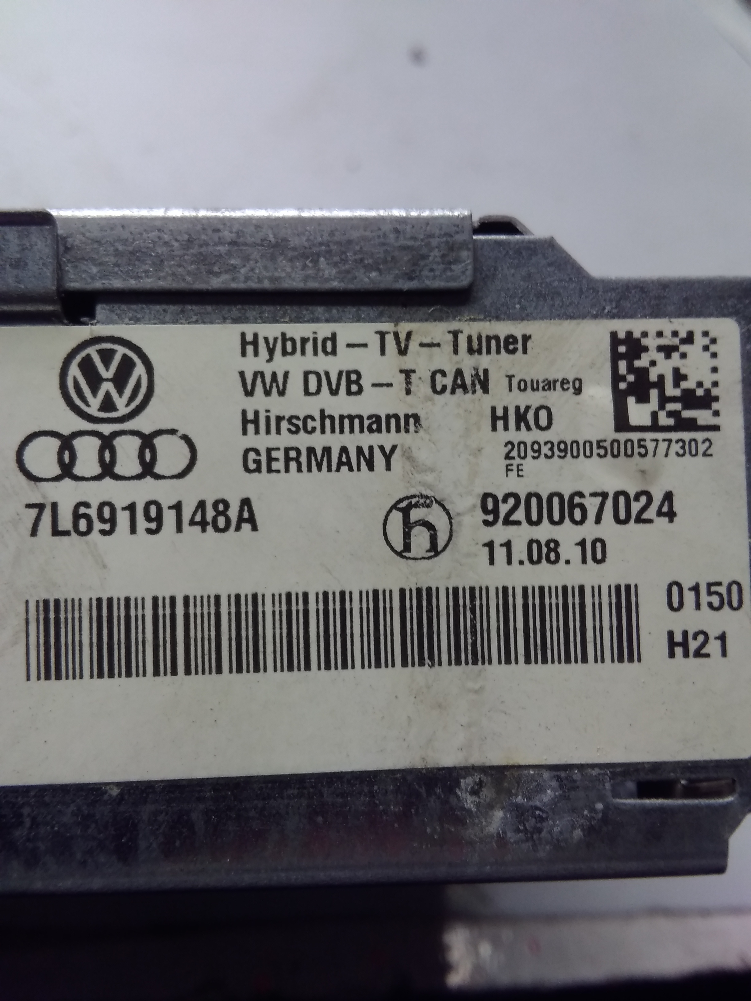 VW Passat 3C B7 Hybrid TV-Tuner BJ2011 7L6919148A