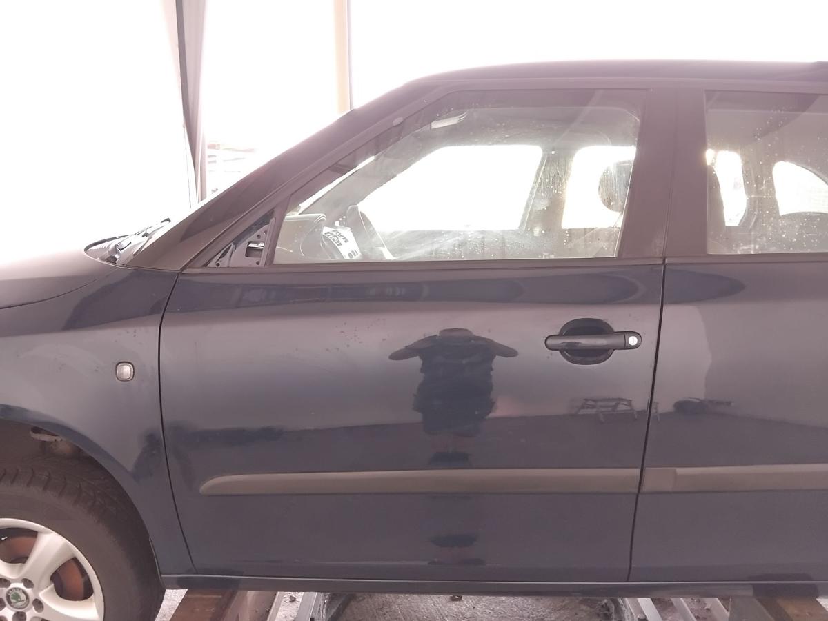 Skoda Fabia 2 5J Facelift T&uuml;r vorn links Fahrert&uuml;r pacific blue LF5A BJ2011
