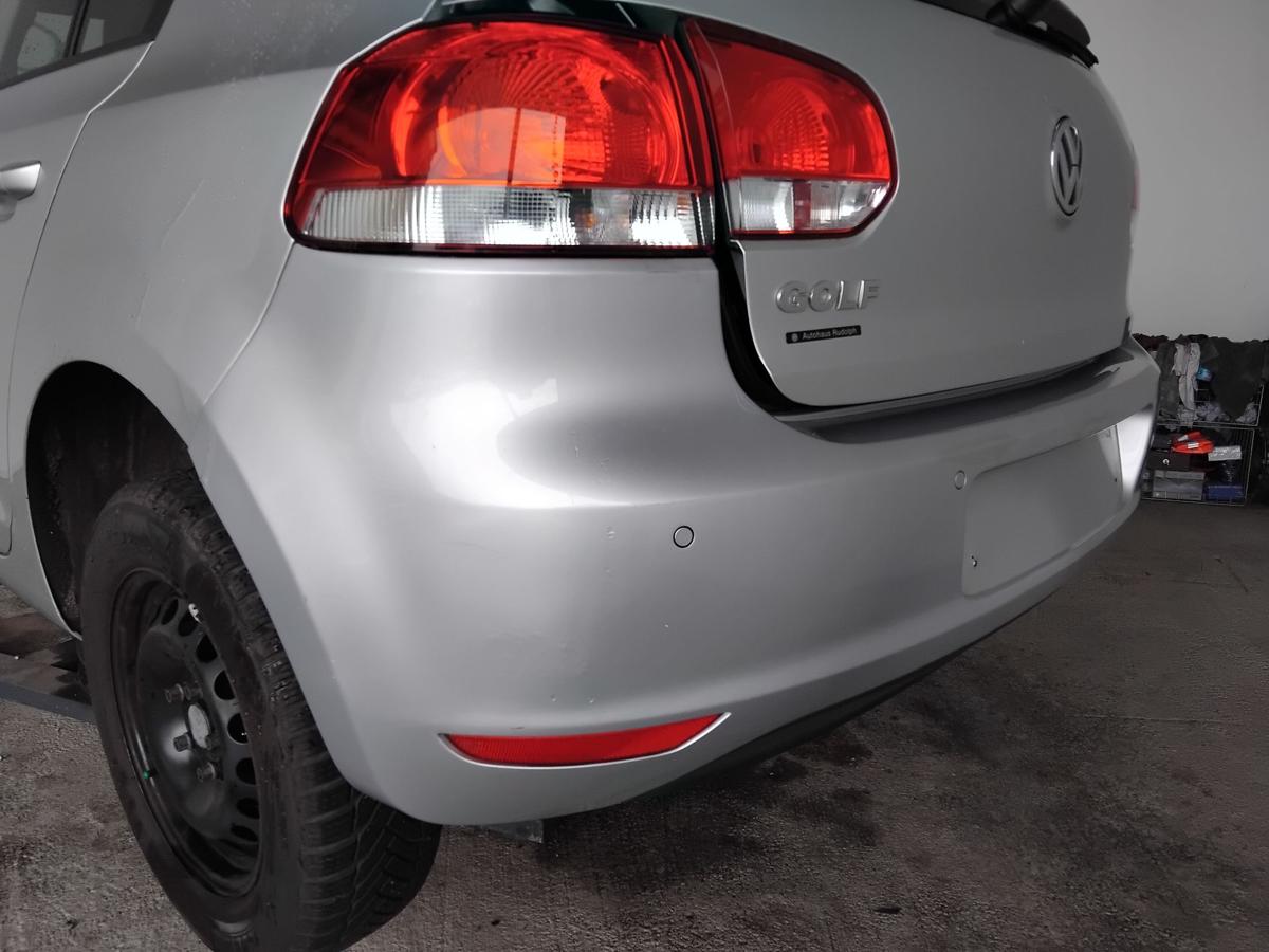 VW Golf 6 Flie&szlig;heck orig Sto&szlig;f&auml;nger Sto&szlig;f&auml;nger hinten LA7W reflexsilber PDC BJ09