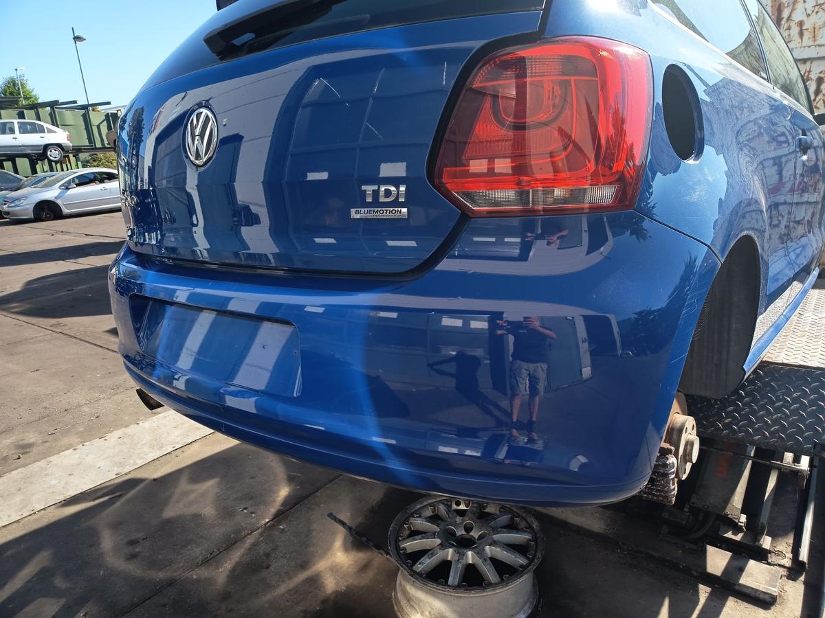 VW Polo 6R orig Stoßstange hinten Stoßfänger Heck LD5E Blau Bj 2011