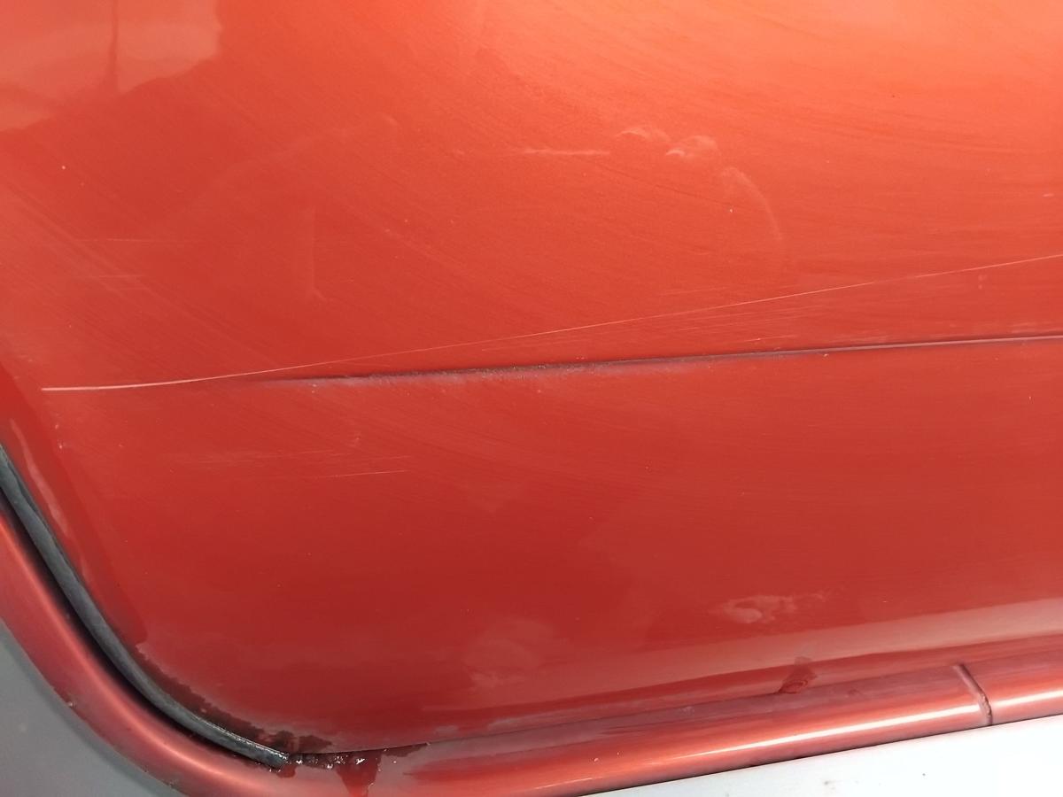 Dacia Sandero 1 Stepway T&uuml;r hinten rechts TEB76-Rouge de Feu BJ2010