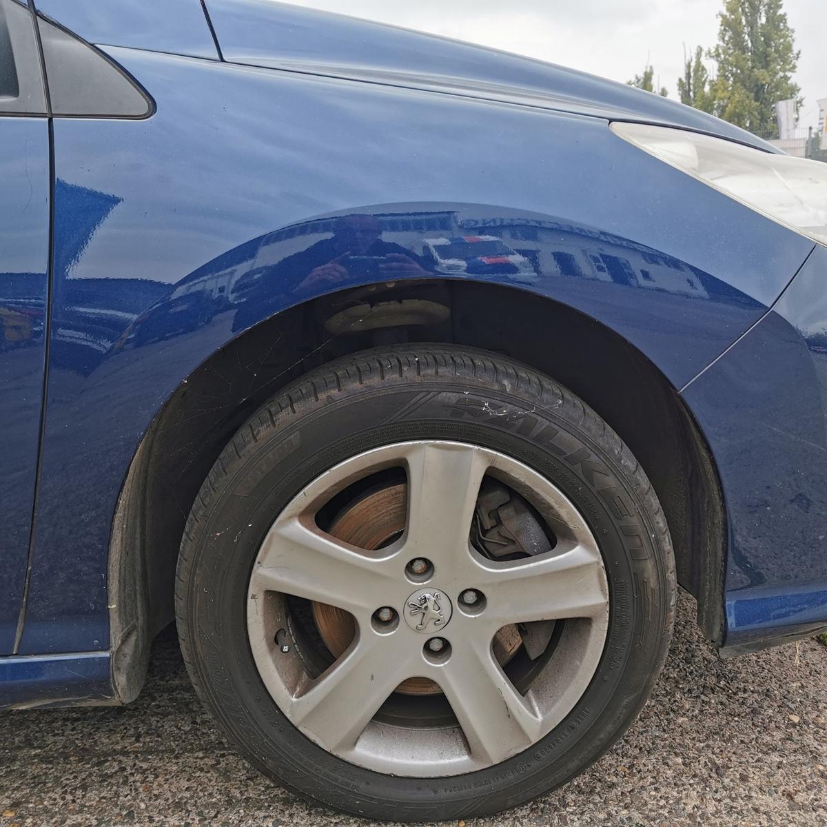 Peugeot 308 SW Kotflügel Fender Seitenwand vorn rechts KPL Blau Montebello