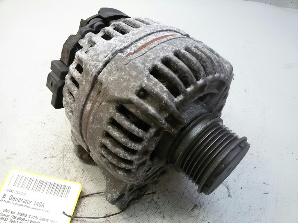 VW Sharan 7M9 BJ2007 original Lichtmaschine Generator 140A 0124525092 BOSCH 2.0TDI 103kw BRT