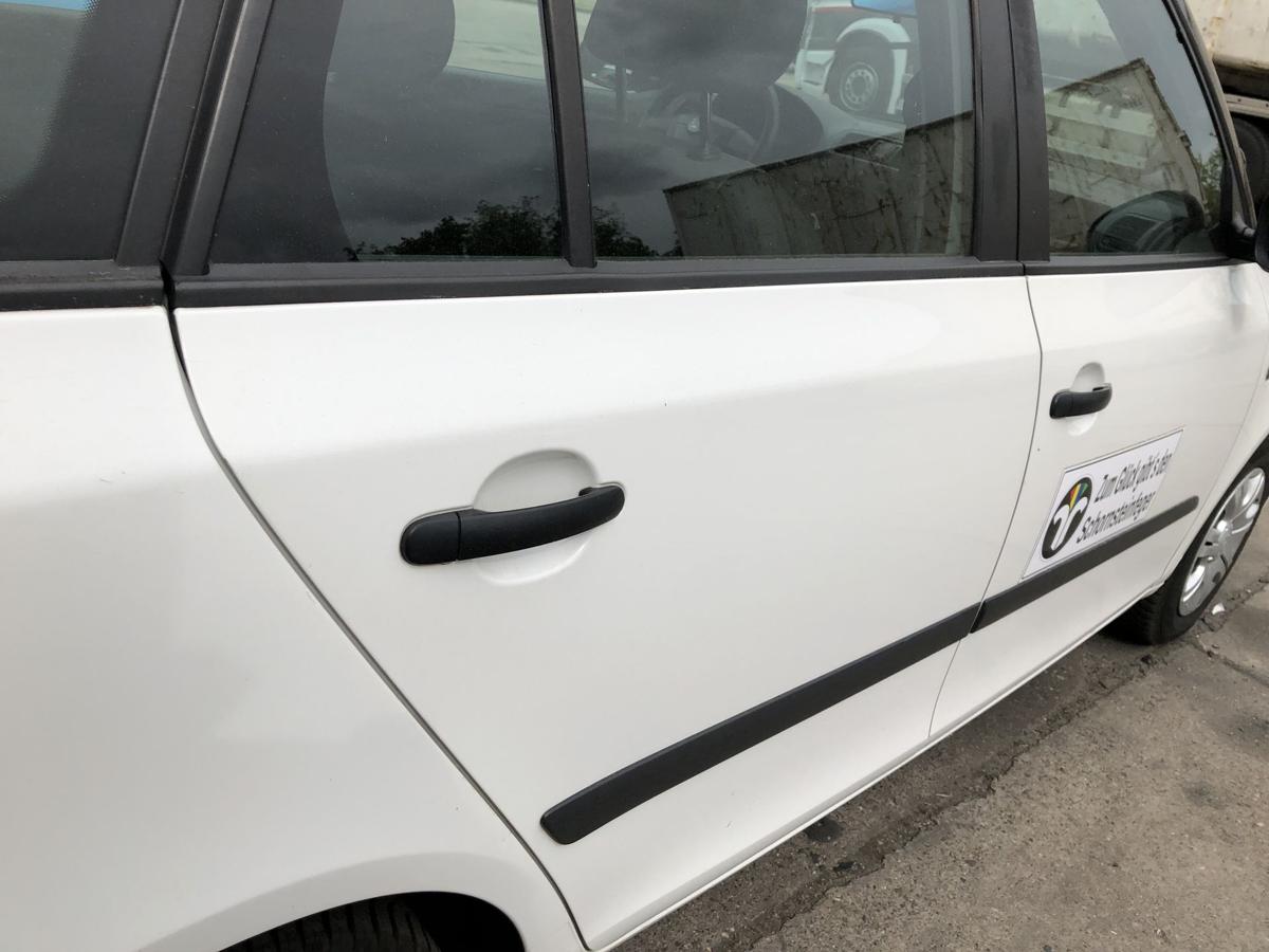 Skoda Fabia 2 5J Tür hinten rechts Fondtür im Rohbau Kombi LF9E weiss 06 bis 14