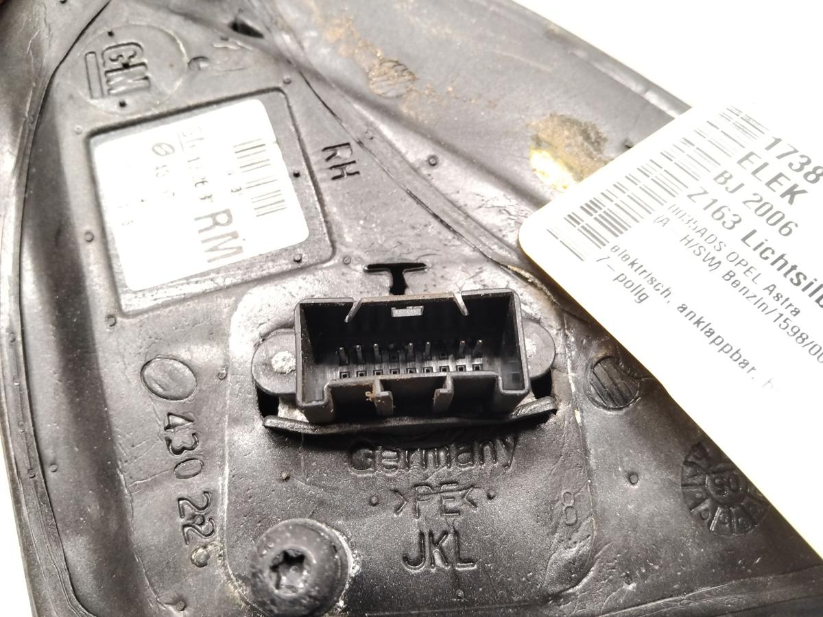 Opel Astra H Au&szlig;enspiegel rechts Z163 Lichtsilber elektrisch anklappbar BJ2006