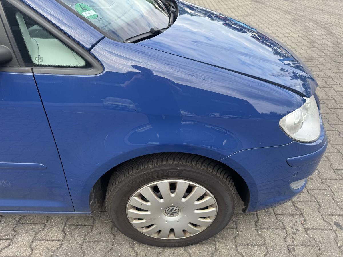 VW Touran 1T original Kotfl&uuml;gel vorn rechts LL5M Indienblau Facelift Bj.2008