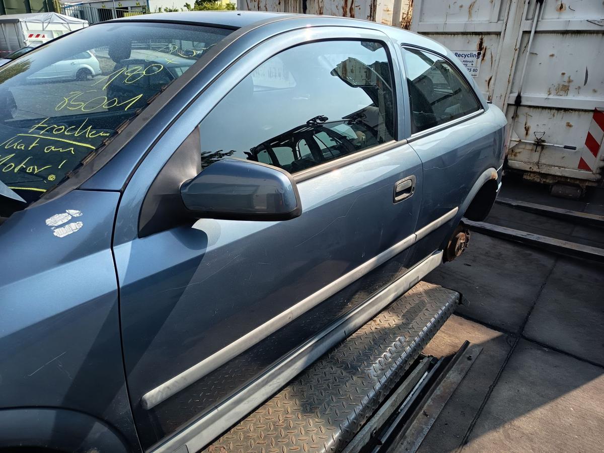 Opel Astra G 3t&uuml;rer original T&uuml;r links Fahrer Z293 Premiumblau Bj 1999