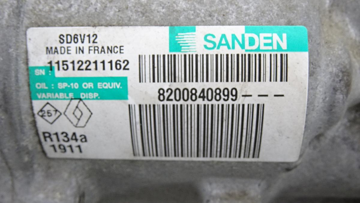 Dacia Sandero Klimakompressor 8200840899 SD6V12 Bj2012 1,2 55kw D4F732