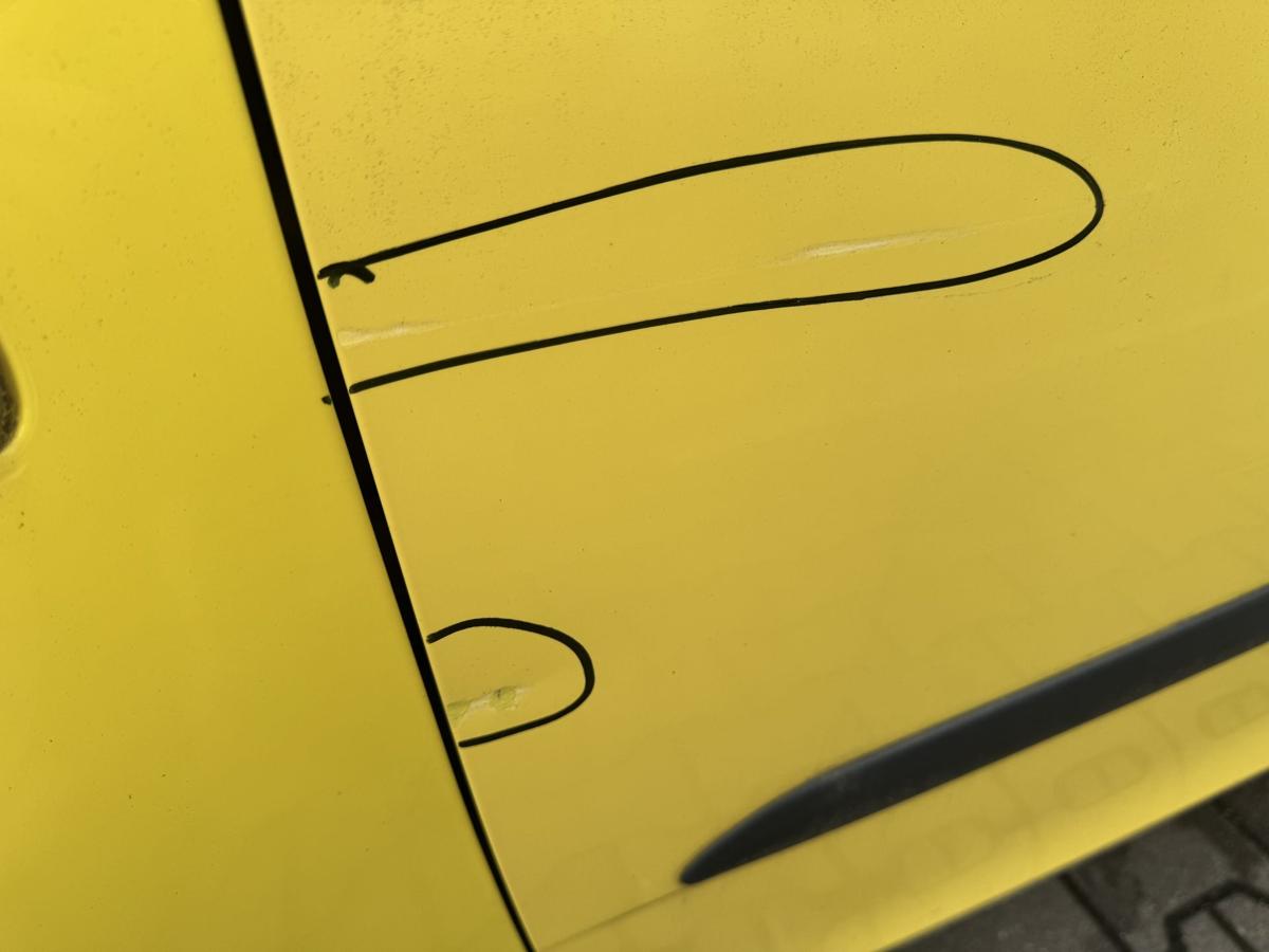 Skoda Fabia 2 original T&uuml;r vorn links LF1F Gelb Rohbau Bj.2009