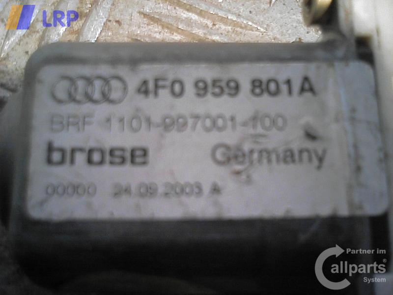 Audi A6 C6 4F Fensterhebermotor Tür hinten links 4F0959801A BROSE BJ2004