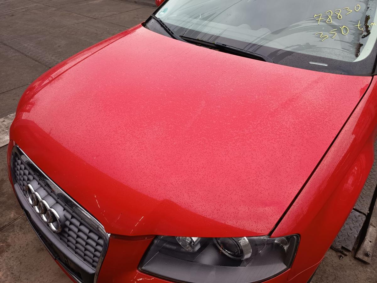 Audi A3 8PA original Motorhaube Klappe Deckel vorn Front Y3J Brillantrot Bj 2005