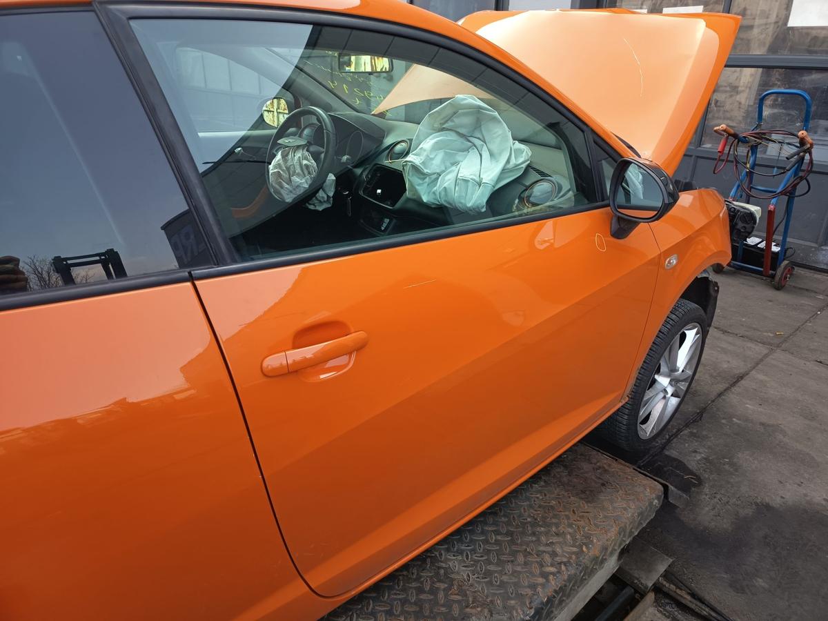 Seat Ibiza 6J 3t&uuml;rer original T&uuml;r rechts Beifahrer Rohbau P2C Luminarange Bj2009