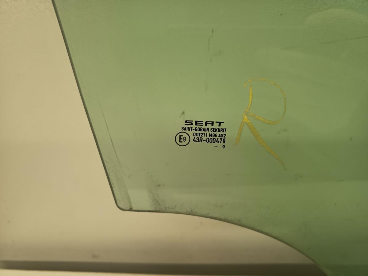 Seat Ibiza 6J original T&uuml;rscheibe rechts 3 T&uuml;rer Baujahr 2009