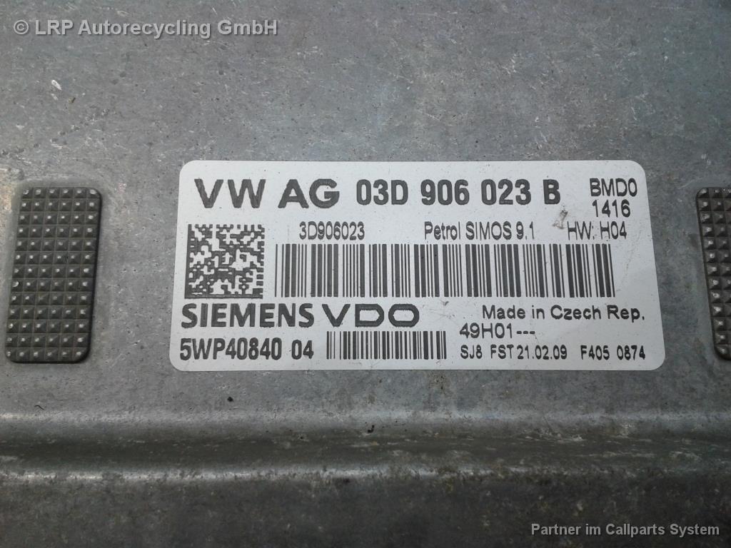 VW Fox 5Z BJ2009 Steuergerät Motor 03D906023B SIEMENS VDO 5WP4084004