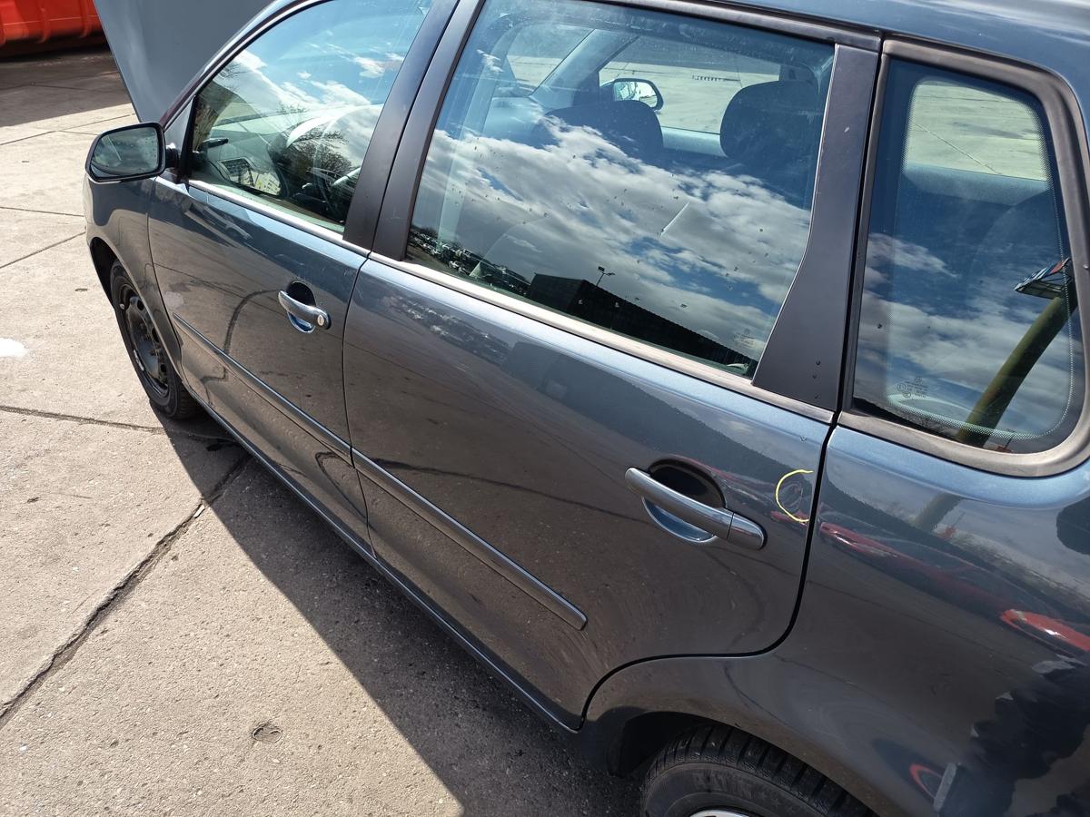 VW Polo 9N3 original T&uuml;r hinten links Fond 5t&uuml;rer C7V Anthrazitblau Bj 2007