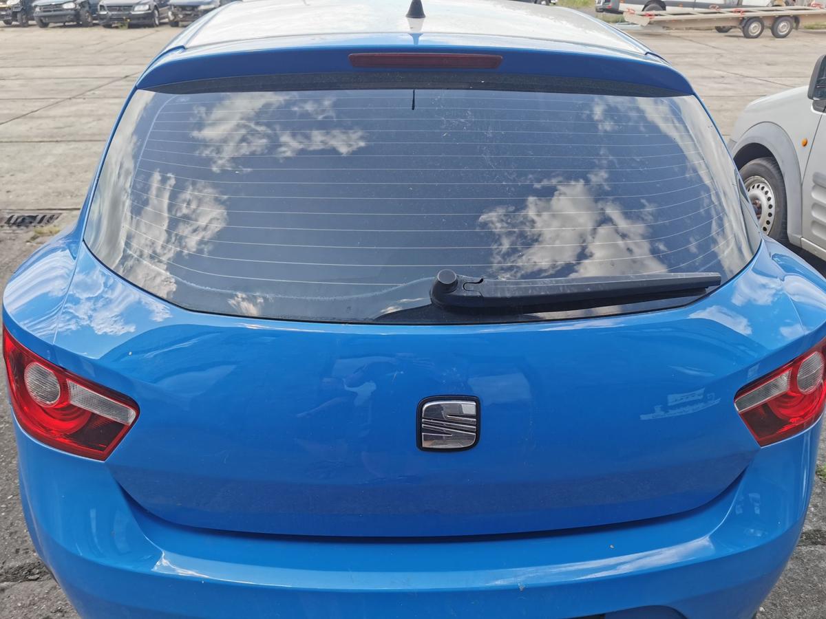 Seat Ibiza 6J Heckklappe Klappe Deckel hinten blau 3trg Rohbau Kofferklappe
