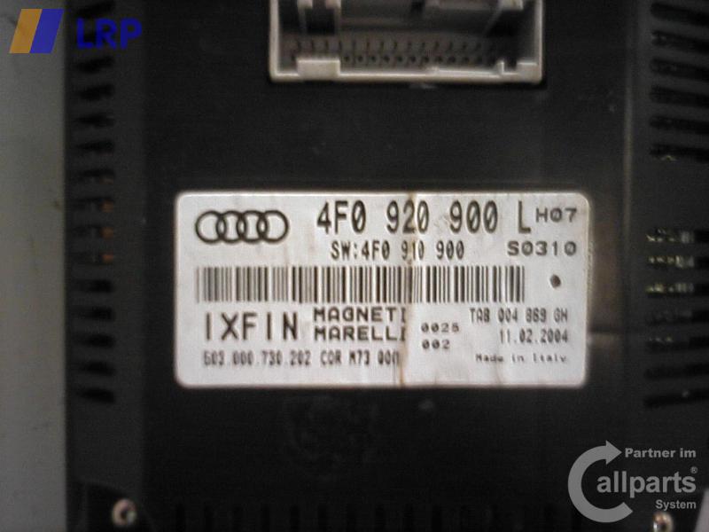 Audi A6 4F original Tacho Kombiinstrument 4F0920900L 503000730202 BJ2004