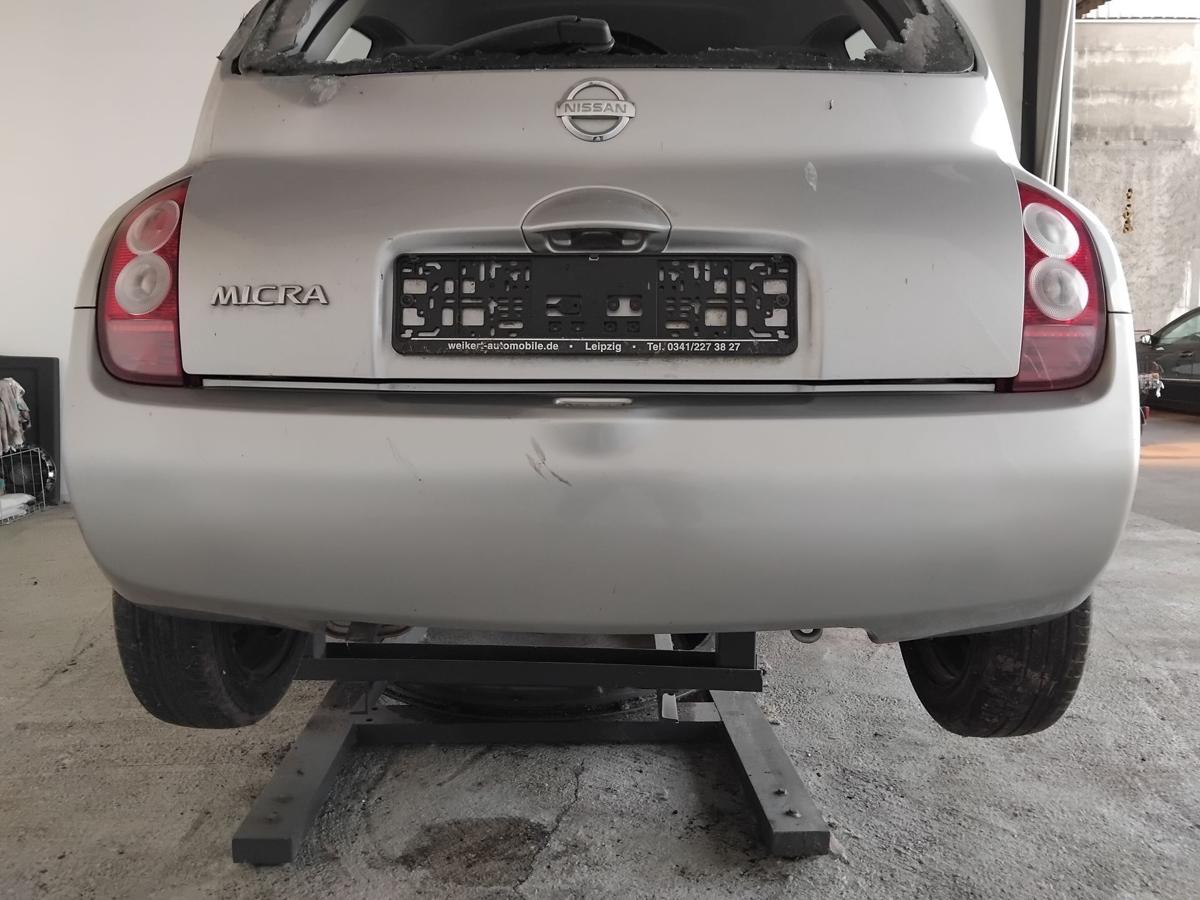 Nissan Micra K12 original Stoßstange Stoßfänger hinten KY0 Sportysilver BJ2005