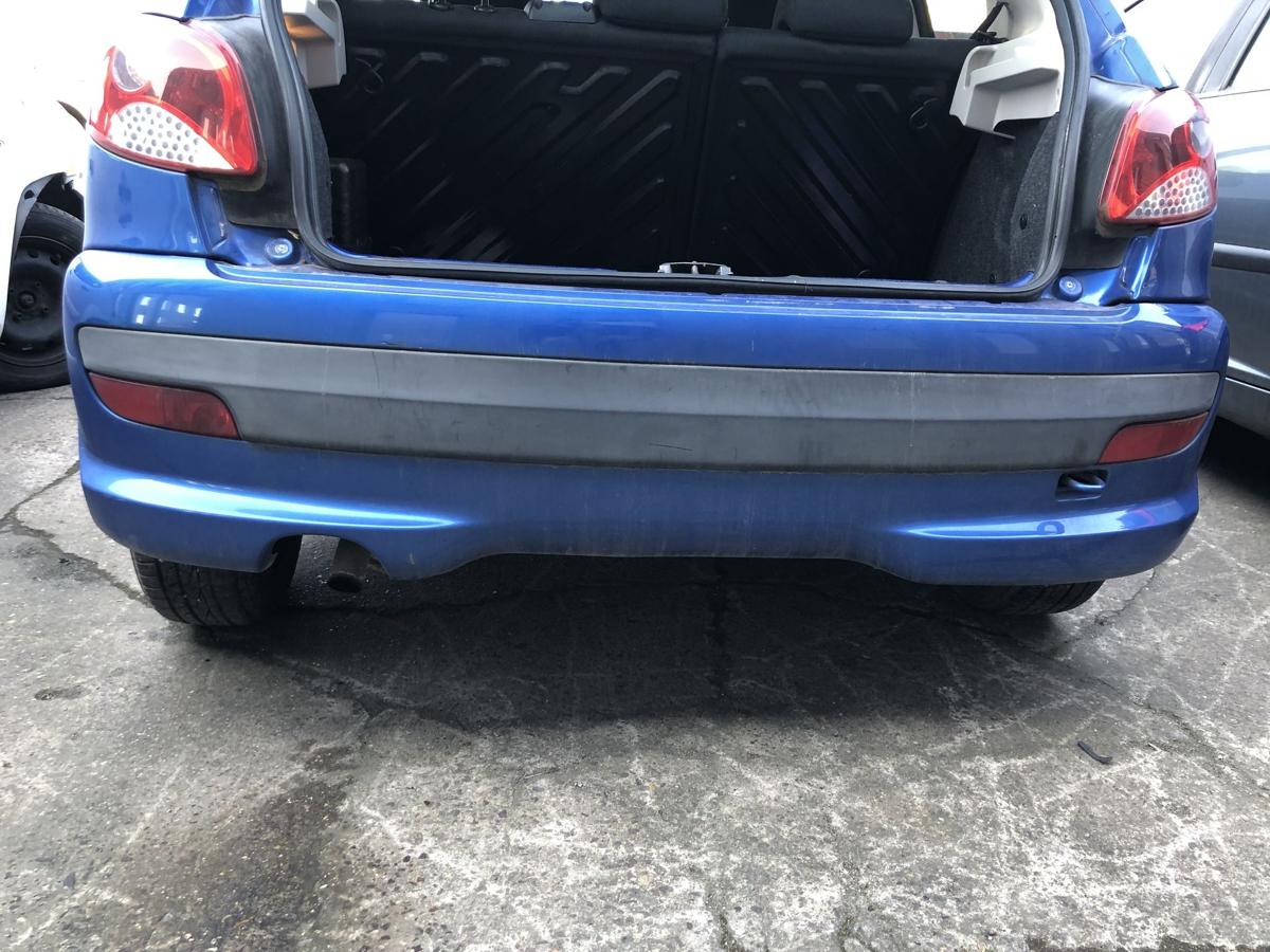 Peugeot 206+ Stossstange hinten Stossf&auml;nger Bumper Hecksch&uuml;rze KGS Bleu Ipanema