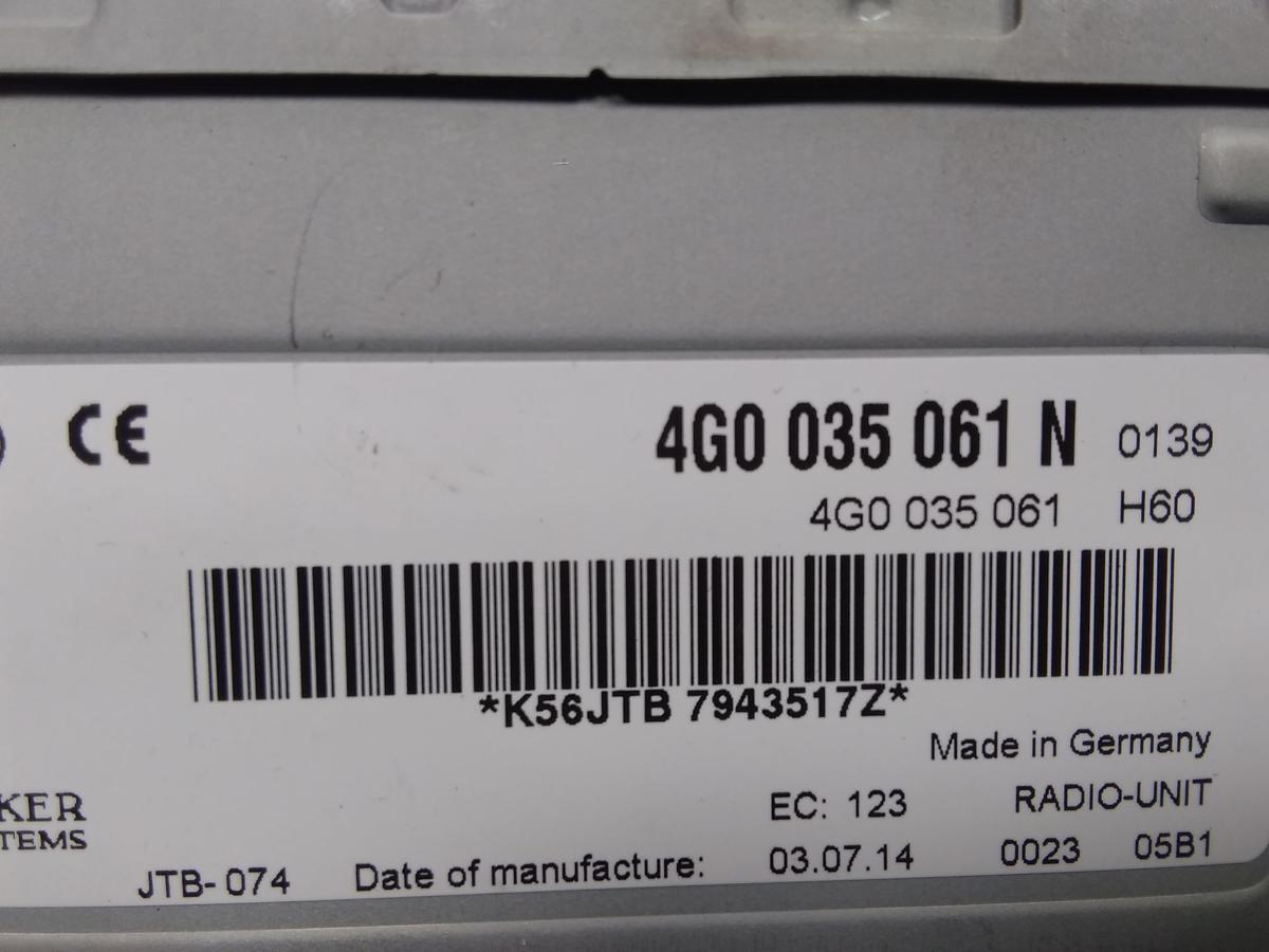 VW Touareg 2 7P original Steuerger&auml;t Radio Radio Unit 4G0035061N Bj.2015