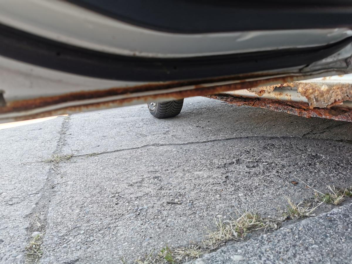 Daihatsu Materia M401 Tür Autotür Rohbautür Fondtür hinten links W09 White ROST