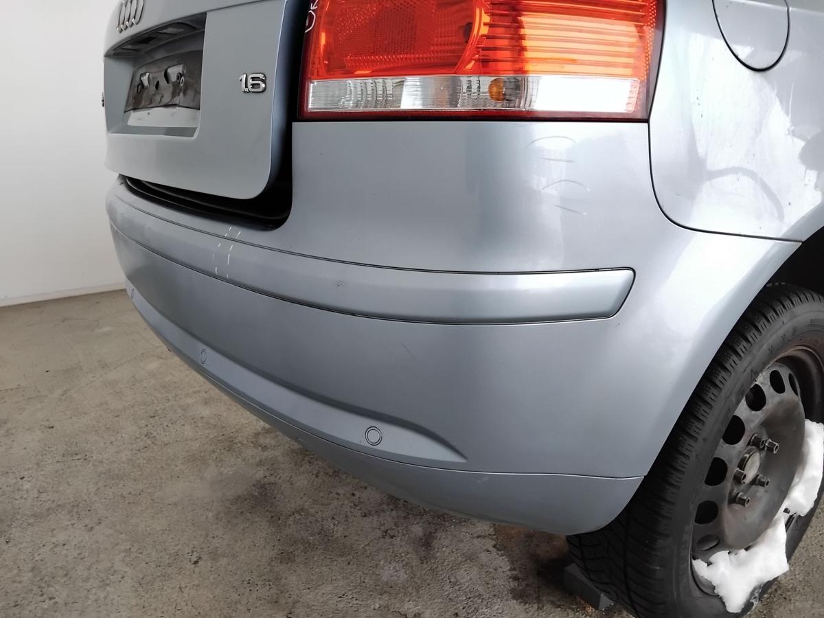 Audi A3 8P orig Sto&szlig;f&auml;nger Sto&szlig;stange hinten 3-T&uuml;rer PDC LY5J Liquidblau BJ2007