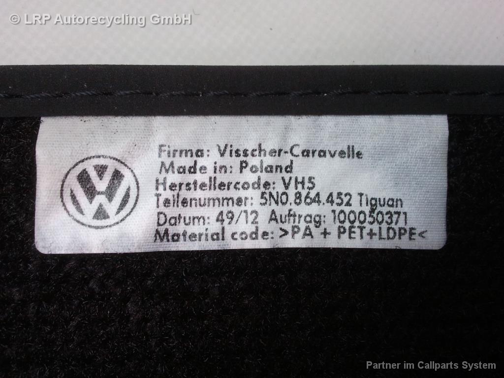 VW Tiguan 5N2 Bj.2014 original Satz Fußmatten Rechtslenker 5N2863011A EUN schwarz Stoff