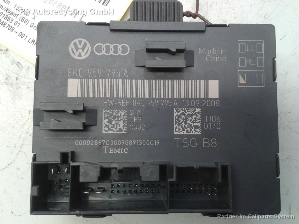 Audi A4 8K BJ2008 Türsteuergerät hinten links 8K0959795A