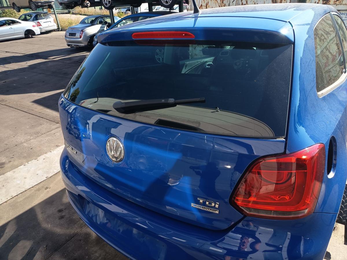 VW Polo 6R orig Heckklappe mit Scheibe Kofferraum LD5E Blau Bj 2011