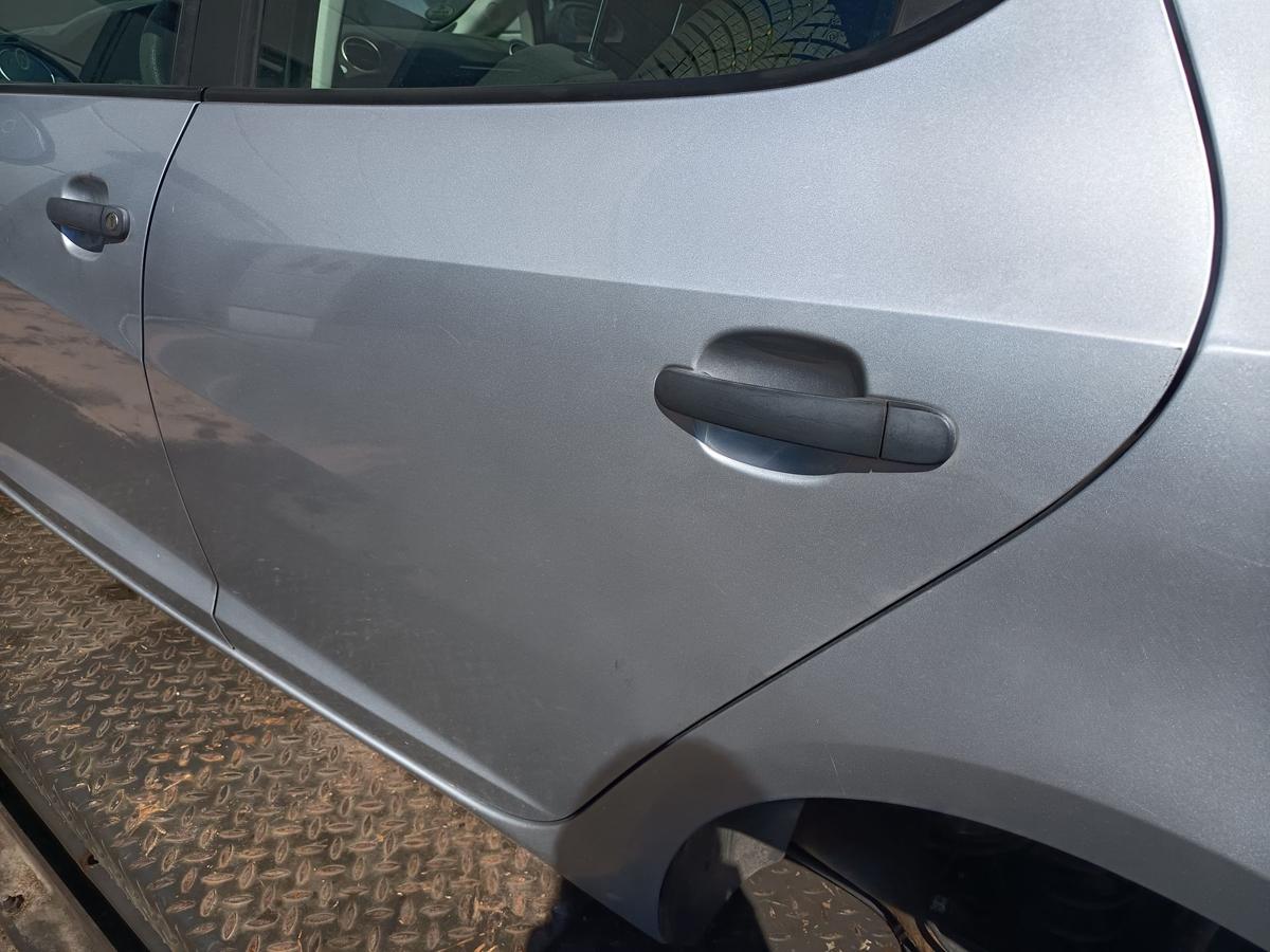 Seat Ibiza 6J original T&uuml;r Roht&uuml;r hinten links LS7Y Luna Silber Baujahr 2010