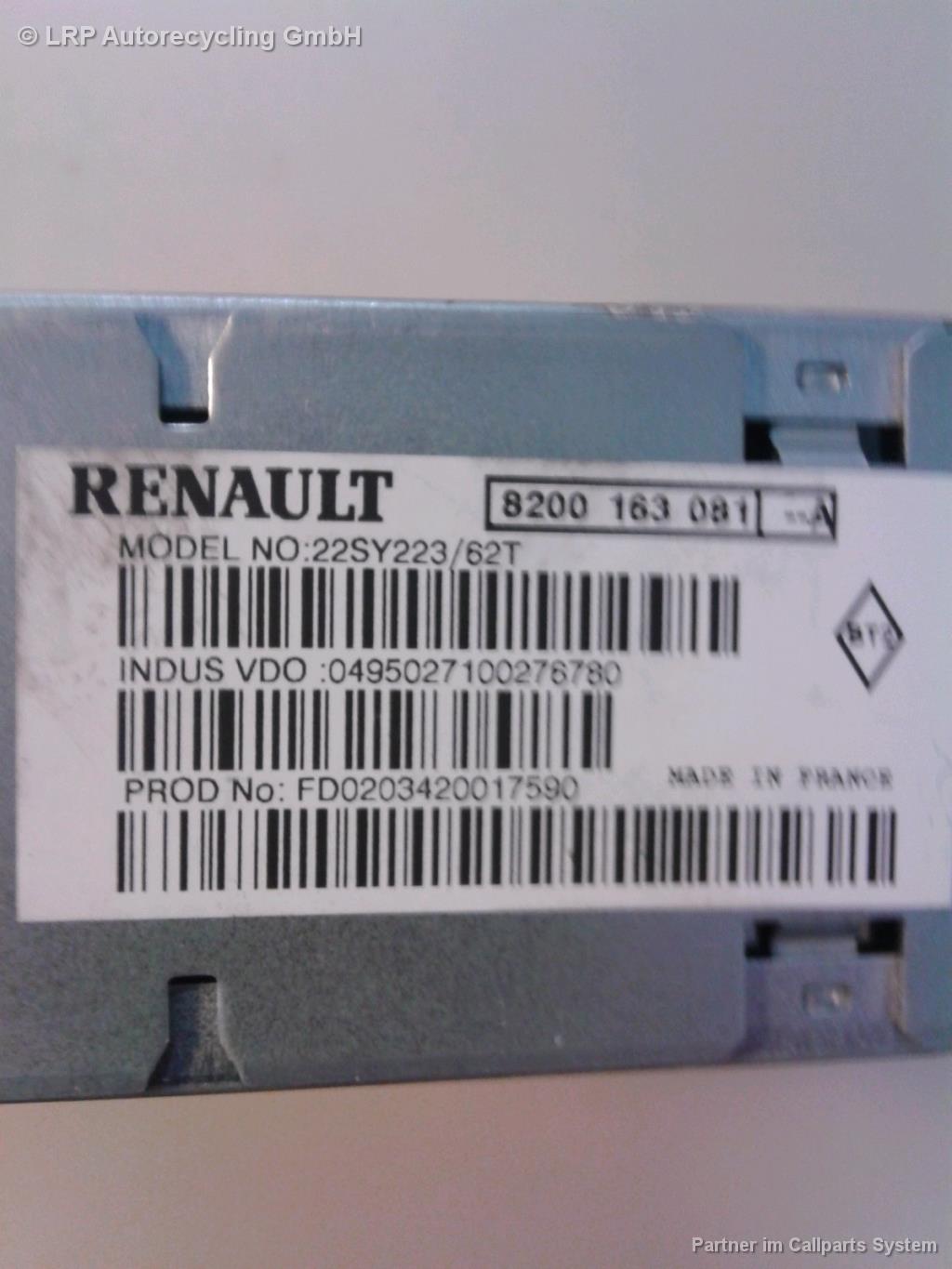 Renault Espace 4 JK Bj.2003 original GPS-Modul Navigationssystem 8200163081