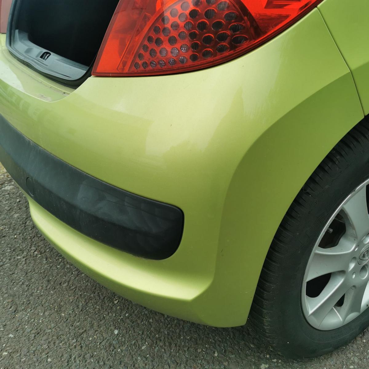 Stossfänger Stossstange Bumper hinten KAR Gelb Lacerta Peugeot 207 W 3 Türer