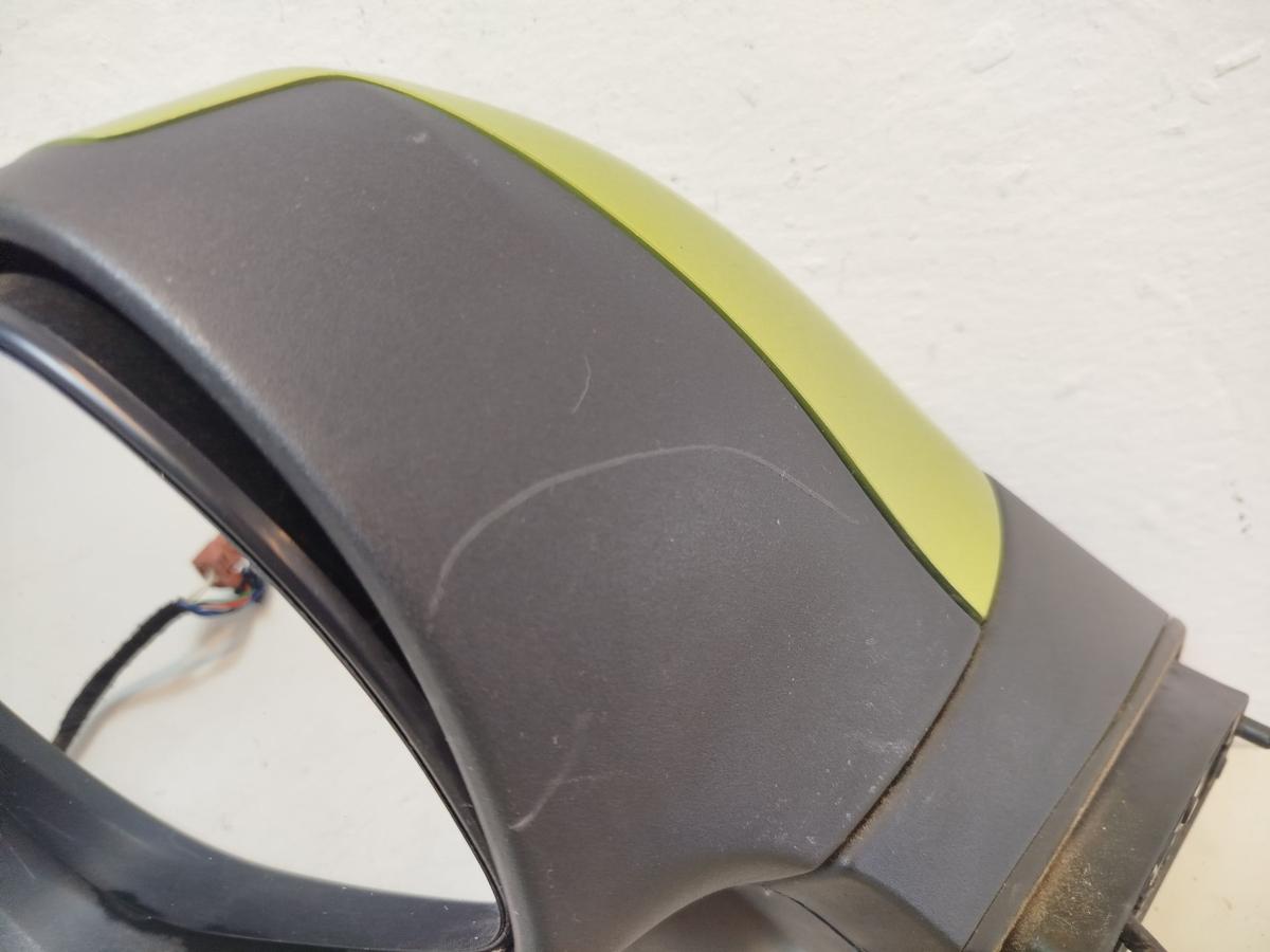 Peugeot 207 WA WC Aussenspiegel links R&uuml;ckspiegel elektrisch KAR Lacerta gelb