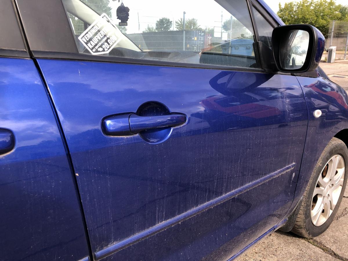 Mazda 5 CR ab 2008 Tür vorn rechts Beifahrertür im Rohbau 34J Aurora Blue