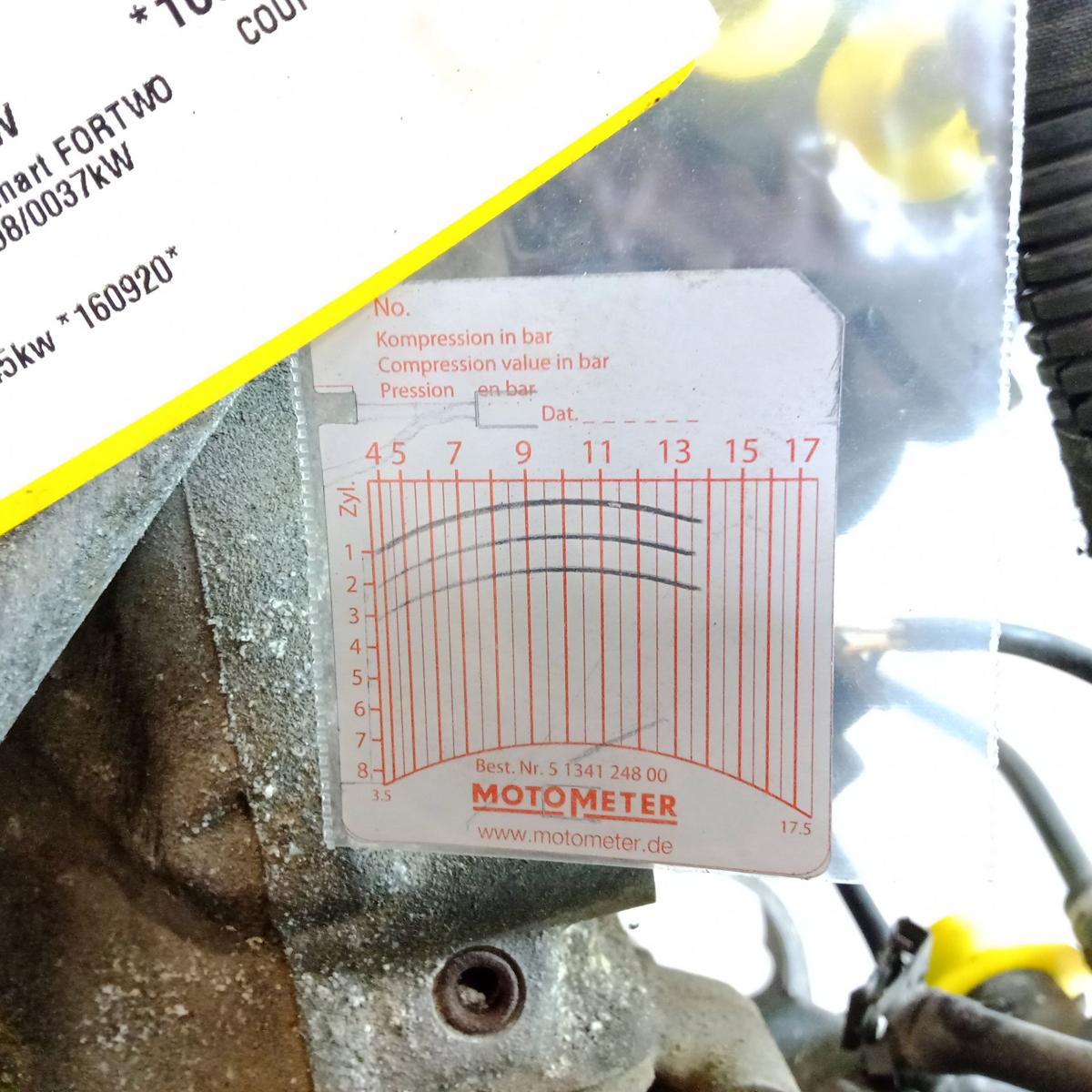 Smart 450 City Coupe Fortwo original Motor 160920 0.7 45kw 131584km BJ2007