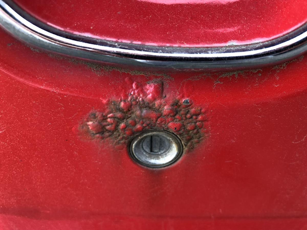Hyundai i10 PA Heckklappe mit Heckscheibe im Rohbau Anrostungen H4 Electric Red