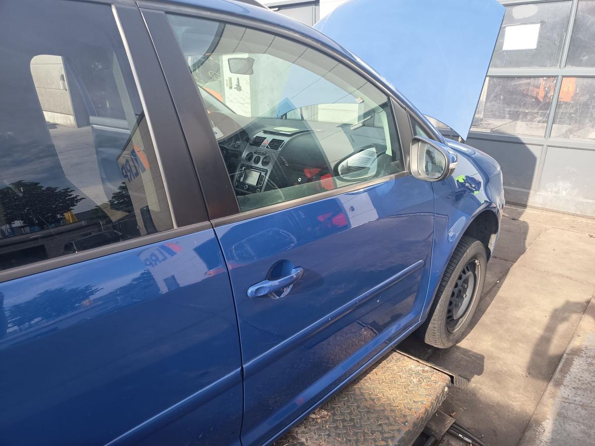 VW Touran GP 1T original T&uuml;r vorn rechts Beifahrer Rohbau L5M Indienblau Bj 2009